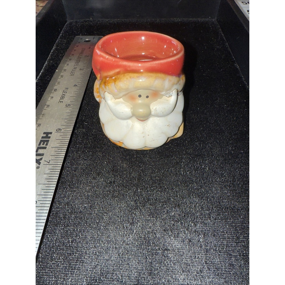 Santa Claus Ceramic‎ Tealight Holder Christmas Decor 5060